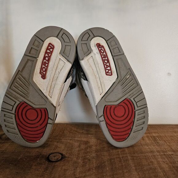 Nike Air Jordans Spizike Hightop Toddler 7 Brooklyn White Black Red - Picture 9 of 10